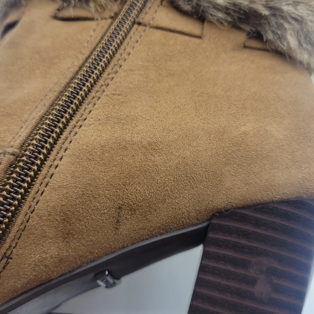 Dana Buchman heeled booties faux fur size 7 1/2